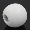 BD323 - 200 pcs White Wooden Wood Round Spacer Beads - 10x9mm