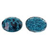 CA246 - 10 pcs Resin Embellishment Cabochons Peacock Blue and Black - 8mm - Faceted Glitter Dome Design - Animal Print