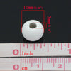 BD323 - 200 pcs White Wooden Wood Round Spacer Beads - 10x9mm