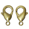 CL051 - 10 pcs. Brass Unplated Lobster Clasps - 15mm x 8mm - Claw Clasps
