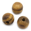 BD435 - 300 pcs Brown Coffee striped Wooden Round Spacer Beads - 10mm (0.39")