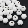 BD323 - 200 pcs White Wooden Wood Round Spacer Beads - 10x9mm