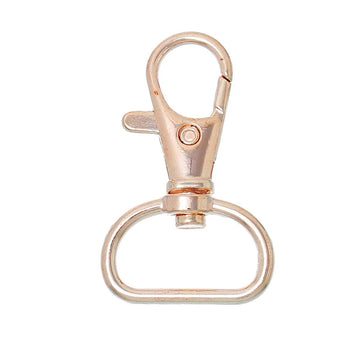LARGE - 10 pcs. Rose Gold Plated Lobster Swivel Clasps for Key Ring - 42mm x 26mm - Claw Clasps - (1.65" x 1")