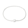 B039 - 4 pcs. Silver Plated European Snake Chain Bracelets - Snap Clasps - 20cm (7.87")