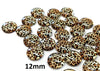 CA735 - 10 pcs Circle Leopard Glass Round Dome Seals Tiles Cabochons - 12mm