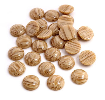 RC0075 - 10 pcs Druzy Resin and Wood Embellishment Cabochons - Shiny - 12mm - Dome Circle