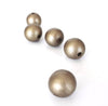BD383 - 10 pcs Golden Silver Bronze Wooden Wood Round Spacer Beads - 18mm - Gold - Hole Size: 3mm