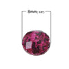CA247B - 100 pcs Resin Embellishment Cabochons Pink Fuchsia and Black - 8mm - Faceted Glitter Dome Design - Animal Print - Leopard