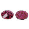 CA247B - 100 pcs Resin Embellishment Cabochons Pink Fuchsia and Black - 8mm - Faceted Glitter Dome Design - Animal Print - Leopard