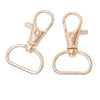 LARGE - 10 pcs. Rose Gold Plated Lobster Swivel Clasps for Key Ring - 42mm x 26mm - Claw Clasps - (1.65" x 1")