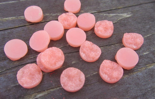 CA049C - 500 pcs Druzy Resin Embellishment Cabochons Round Circle Salmon Pink - 12mm