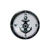 CA248 - 10 pcs Circle Compass Anchor Nautical Navigation Glass Round Dome Seals Tiles Cabochons - 12mm