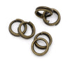 J236A - 100 pcs Bronze Tone Split Double Loop Open Jump Rings - 4mm - 22 Gauge