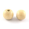 BD325 - 200 pcs Cream Varnished Wooden Wood Round Spacer Beads - 10x9mm (3/8")