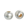 BD385 - 2 pcs 925 Sterling Silver Smooth Ball Spacer Beads - 8mm - Hole Size: 3.3mm - Platinum Plated - 1 gram
