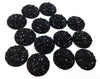 CA495 - 10 pcs Druzy Resin Embellishment Cabochons Black - 20mm - Dome Style