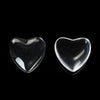 CA050 - 10 pcs. Heart Clear Round Glass Dome Seals Tiles - 12mm (0.47 in)