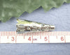 BD386 - 100 pcs. Silver Plated Hollow Flower Triangle Nail Spacer Bead Caps - 23mm x 9mm (Fits 8mm - 10mm beads)
