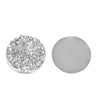 CA249 - 10 pcs Druzy Resin Embellishment Cabochons Sparkly Silver White - 18mm - Circle Round