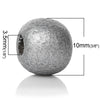 BD326 - 200 pcs Silver Gray Wooden Wood Round Spacer Beads - 10x9mm