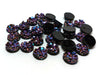 CA326 - 10 pcs. Druzy Resin Embellishment Cabochons Magenta Multicolor - 8mm