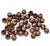 BD387 - 200 pcs Copper Tone Alloy Smooth Ball Spacer Beads- 6mm