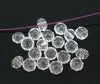 BD438 - 200 pcs Clear Glass Quartz Faceted Rondelle Beads - 4mm - 4x3mm - Hole size: 0.8mm