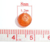BD140 - 100 pcs Orange Crackle Glass Beads, 8mm