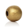 BD327 - 200 pcs Golden Bronze Wooden Wood Round Spacer Beads - 10x9mm - Gold