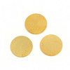 P1118 - 10 pcs. Gold Plated Circle Metal Dangle Charms Pendants - Sparkledust - 20mm - 0.8" - Great for Earrings or Dangles!