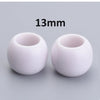 BD416 - 75 pcs White Smooth Acrylic Ball Spacer Beads - 13mm - Large Hole: 6.5mm - Fits European Cords and Paracord!