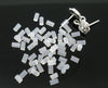 E267A - 100 pcs (50 Pairs) Clear Rubber Earring Back Stoppers - 4mm x 2mm