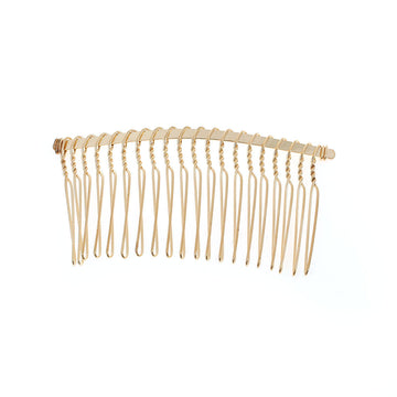 H035 - 10 pcs. - Gold Plated Hair Combs - 78mm x 38mm (3.07" x 1.5")