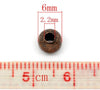 BD387 - 200 pcs Copper Tone Alloy Smooth Ball Spacer Beads- 6mm