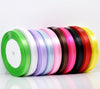 U019 - 10 Rolls - 250yds - 1/4" Wide Satin Ribbons (10 Rolls x 25 yards each) - 6.35mm - 750 Feet! 228 Meters!