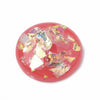 CA428 - 10 pcs Resin Round Embellishment Circle Cabochons Metal Foil - Assortment - 16mm - Multi-Color Glitter