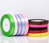 U019 - 10 Rolls - 250yds - 1/4" Wide Satin Ribbons (10 Rolls x 25 yards each) - 6.35mm - 750 Feet! 228 Meters!