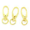 CL156B - 30 pcs. Gold Plated Lobster Swivel Clasps for Key Ring - 41 x 14mm - Claw Clasps