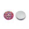 RC0030 - 10 pcs Druzy Resin Embellishment Cabochons Pink Red Fuchsia Multicolor Iridescent AB - 14mm - Shimmer Style