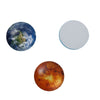 CA497 - 10 pcs Circle Planets Solar System Universe Glass Round Dome Seals Tiles Cabochons - 25mm (1 in)