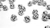 BD328 - 55 pcs Antique Silver Spiral Lantern Melon Round Spacer Beads - 8mm - Hole Size: 1.3mm
