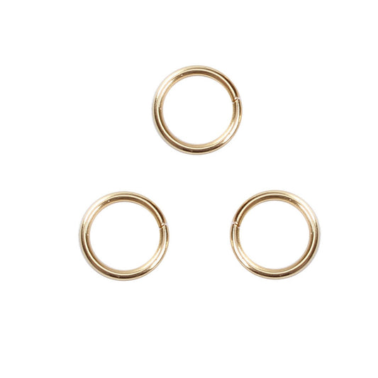 J240 - 50 pcs Stainless Steel Open Jump Rings 10mm - 16 Gauge (1.2mm Thick) - Gold Plated - High Quality!