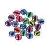 CA430 - 10 pcs Circle Dragon Cat Eyes Glass Round Dome Seals Tiles Cabochons - 10mm (3/8")