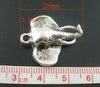 P713 - 20pcs. Antique Silver Elephant Head Charms Pendants - 26 x 22mm (1 x 0.86 inch)