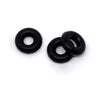 BD647 - 500 pcs. Black Rubber Silicone Ring Clip Bead Stoppers - 6mm