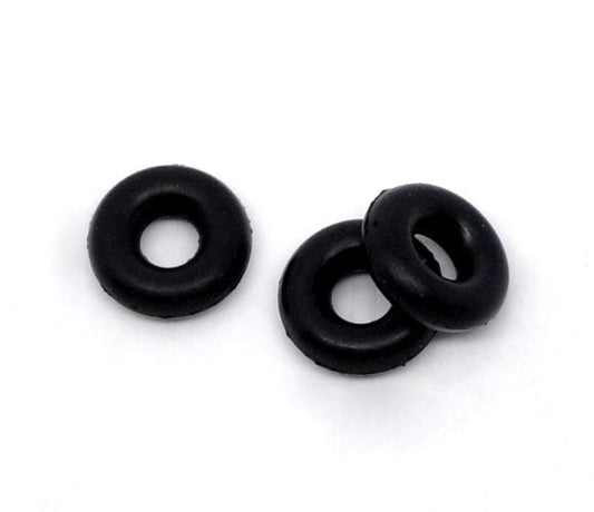 BD647 - 500 pcs. Black Rubber Silicone Ring Clip Bead Stoppers - 6mm