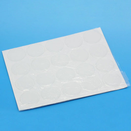 CA053 - 180 Circle Clear Round Epoxy Resin Stickers - 25mm (1 in) - Thickness: 1mm