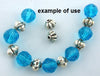 BD328 - 55 pcs Antique Silver Spiral Lantern Melon Round Spacer Beads - 8mm - Hole Size: 1.3mm