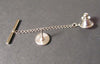 TC037D - 32 Sets - Silver Tone Tie Tacks (Spring Loaded Clutch and Chain)