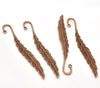 BM002 - 5 pcs. Copper Tone Feather Leaf Bookmark Hooks 12cm (4.72 in)